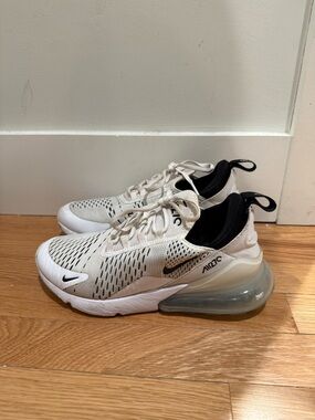 Nike Air Max 270 White and Black Athletic Sneakers